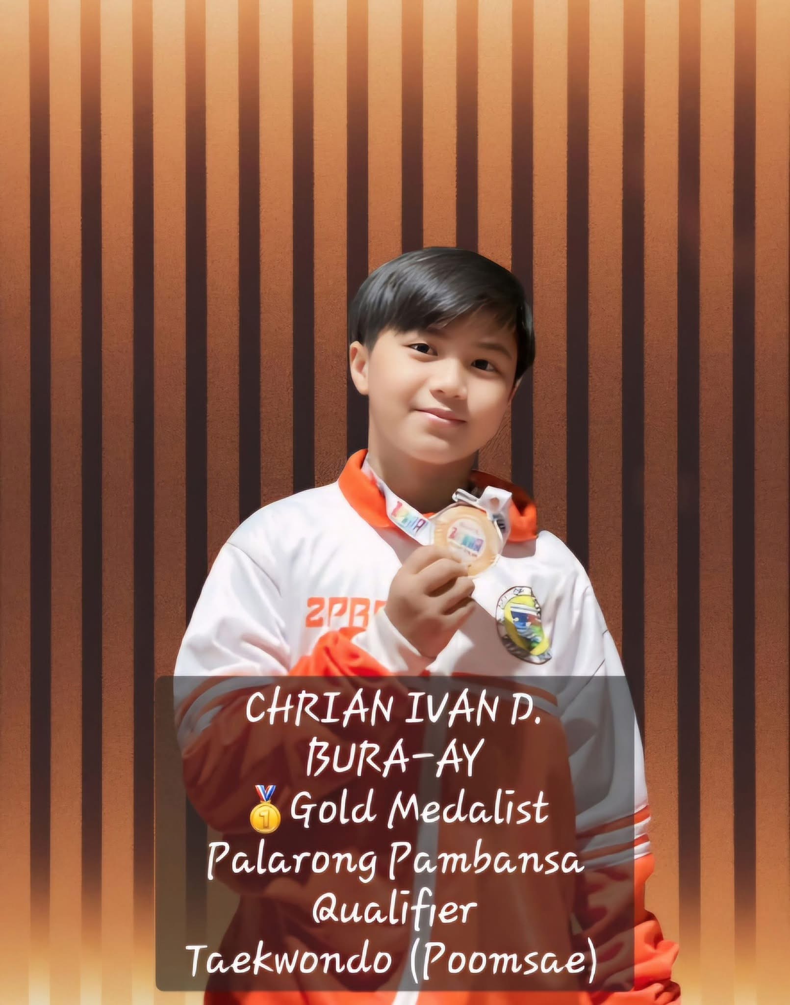 Gold Medalist in Palarong Pambansa Qualifier Taekwondo (Poomsae)